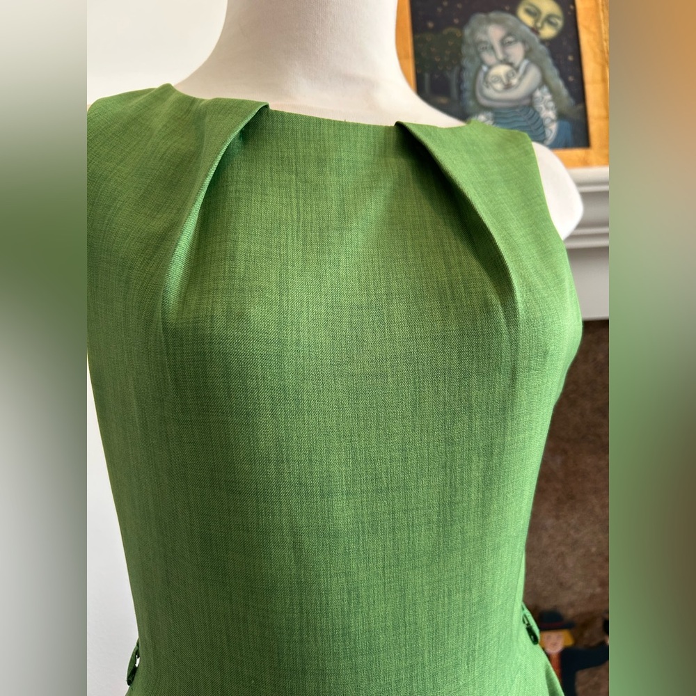 CLOSET Green Midi Flounce Dress, Size 10 - Picture 2 of 6